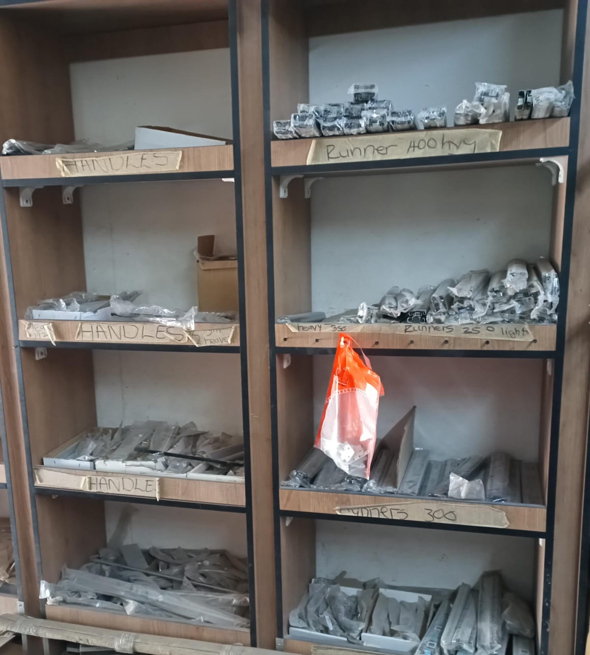 Parts and hardware shelf